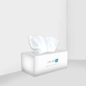 چاپ جعبه دستمال کاغذی رومیزی 150 برگ