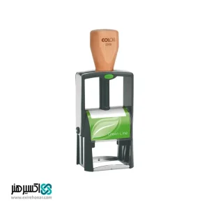 مهر ژلاتینی بدنه فلزی دسته چوبی Colop Green Line 2300